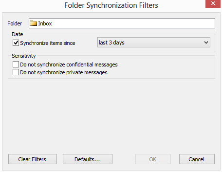 Syn2 Folder Data Filter