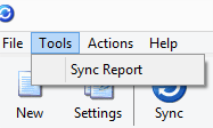Sync2 Tools menu