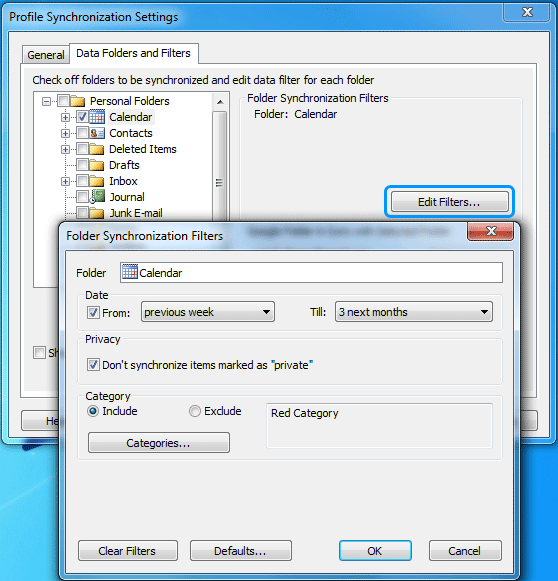 Sync Outlook Folders Between Computers Using Sync2