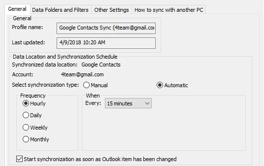 Sync Outlook with Android device automatically Sync Outlook with Android device automatically